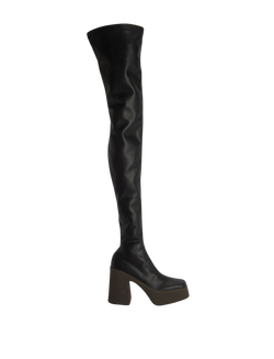 Stella McCartney OTK Block Platform Boots, Black, Uk6.5, 3*, XY