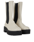 Stuart Weitzman Presley Boots, £250, Shoes, Cream, Leather, Side view