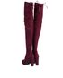 Stuart Weitzman Highland over The Knee Boots, £230, Shoes, Purple, Suede, Back view