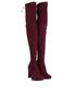 Stuart Weitzman Highland over The Knee Boots, £230, Shoes, Purple, Suede, Side view