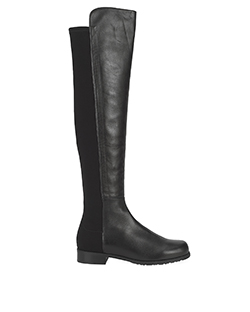 Stuart Weitzman 50 50 Boots, leather/neoprene, black, 5.5, 5*, B, DB
