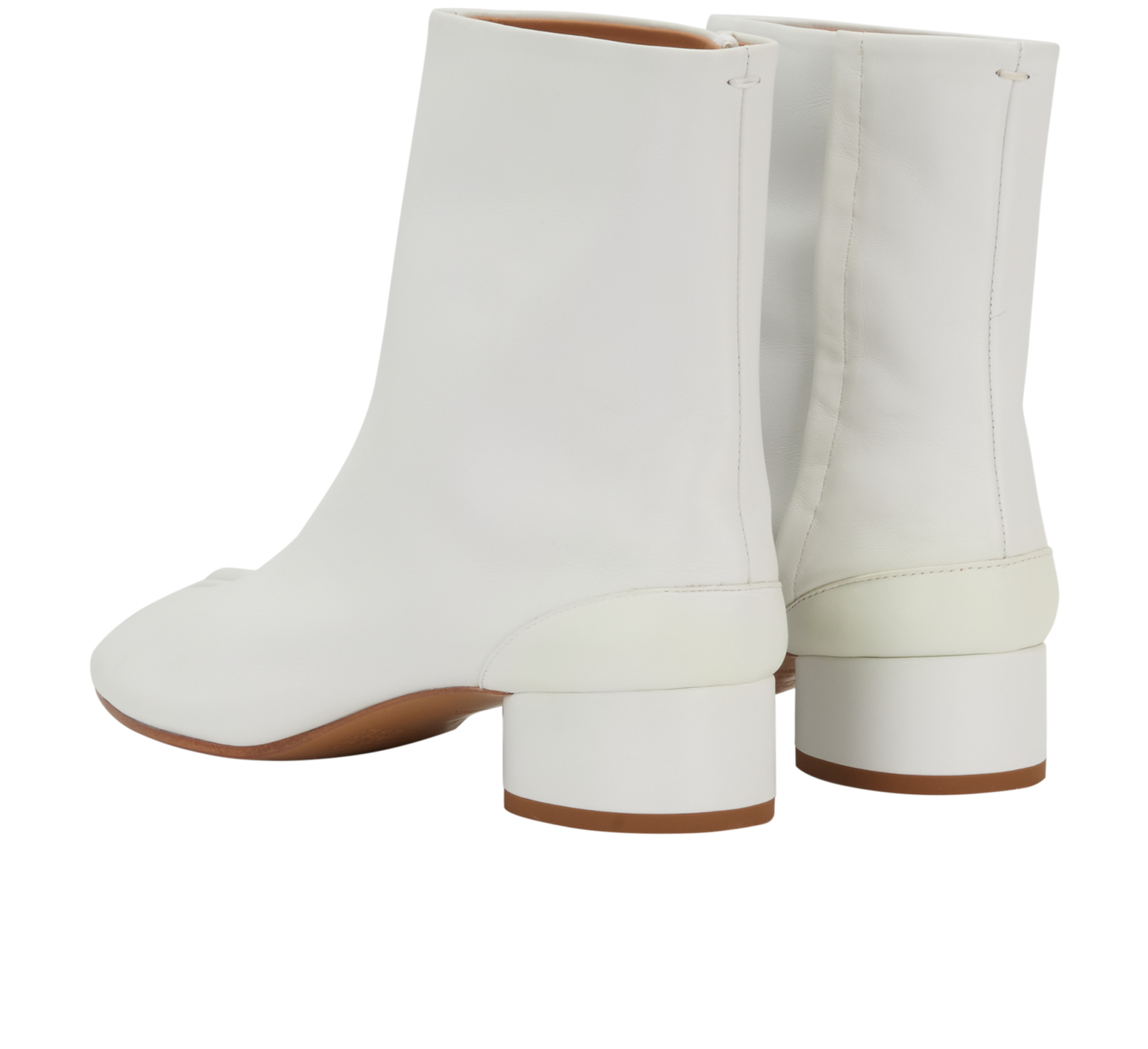Maison Margiela Tabi Ankle Boots, &pound;320, Shoes, White, Leather, Back view