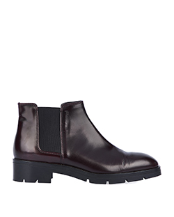 Tod`s Chelsea Boots, Patent Leather, Burgundy, DB, UK 5