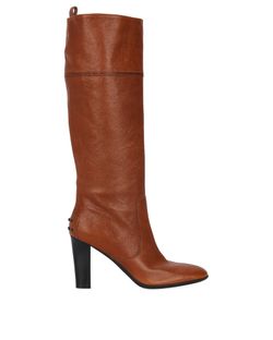 Tods Knee High Boots, Leather, Tan, B, UK 5.5, 1*