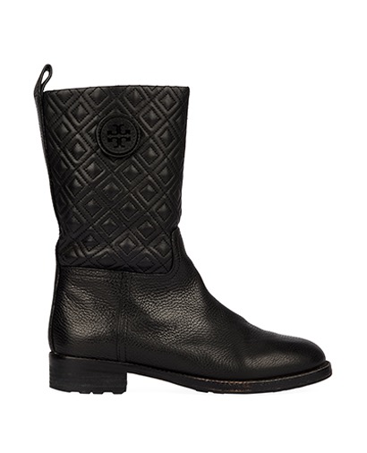 Tory Burch Quilted Biker Boots, front view