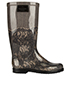 Valentino Floral Rain Boots, front view