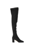 Valentino Garavani Knee-High Boots, &pound;290, Shoes, Black, Fabric, Front view
