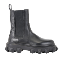 Valentino Beetle Chelsea Boots, Leather, Black, B, DB, Size UK6, 2*