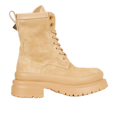 Valentino Roman Stud Combat Boots, front view