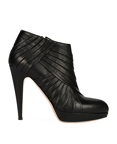 Valentino Rouched Ankle Boots, front view