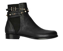 Valentino Rockstud Chelsea Boots, Leather, Black, UK5.5, Db/C/B, 4* 