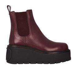 Valentino Uniqueform Chelsea Boots 85, leather, purple, 6.5, 3*