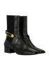 Versace Safety Pin Square Ankle Boots, side view