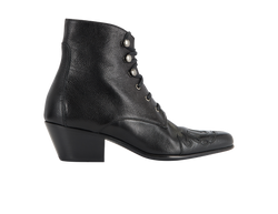 Saint Laurent Rebecca 60 Lace Up Boots, Leather, Black, UK3, B/DB, 3*