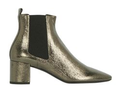 Yves Saint Laurent Block Metallic Boots,Leather,Gunmetal,UK5,DB,B,3*
