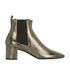 Yves Saint Laurent Block Metallic Boots, front view