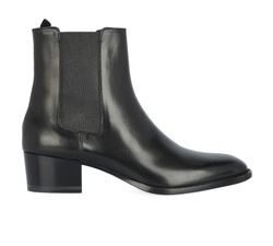 Yves Saint Laurent Chelsea Boots,Leather,Black,UK5,DB,B,3*
