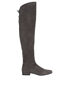 Saint Laurent 'BB' Over The Knee Boots, Leather, Grey, UK 3, 3*