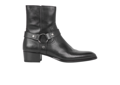 Saint Laurent Wyatt 40 Harness Boots, front view