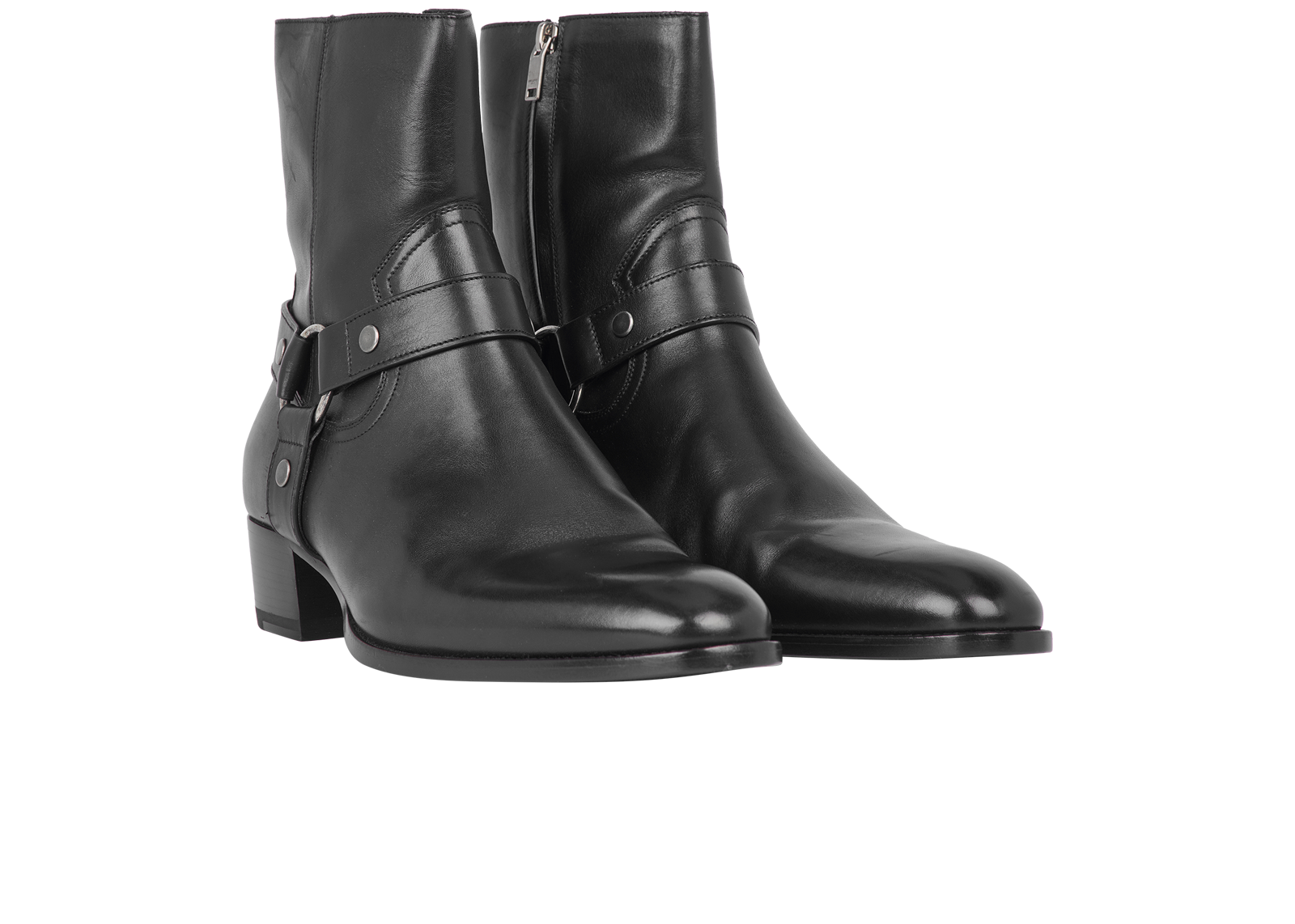 Saint Laurent Wyatt 40 Harness Boots Boots Designer Exchange Buy Sell Exchange