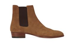 Saint Laurent Wyatt Chelsea Boots, Suede, Tan, UK10, 3*