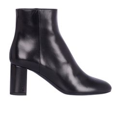 Saint Laurent Lou Ankle Boots, Leather, Black, UK4, B/DB, 4*
