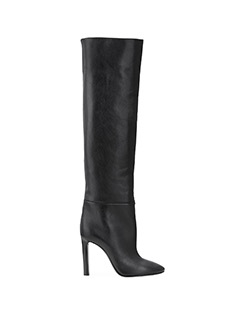 Saint Laurent Knee High Kate Boots, Leather, Black, DB, B, UK 4.5