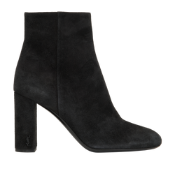 Saint Laurent Block Boots, Suede, Black, UK 3.5, 2*