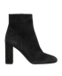 Saint Laurent Block Boots, &pound;320, Shoes, Black, Suede, Front view
