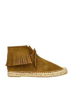 Saint Laurent Fringed Ankle Boots, Suede, Brown, UK 7