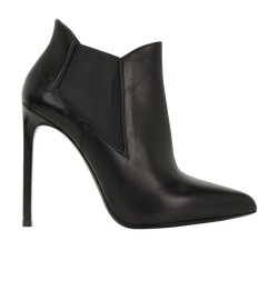 Saint Laurent Pointed Ankle Boots, Leather, Black, UK5, 2*