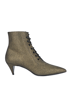 Saint Laurent Glazer Boots, Leather, Metallic, DB, B, 4*