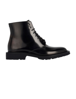 Saint Laurent Army Lace-Up Boots, leather, black, 5, 3*, DB/B, 632412