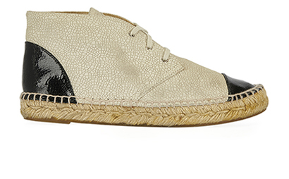 Chanel High Top Espadrille Cracked Shoes, front view