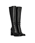 Loewe 90mm Tall Leather Boots, side view