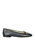 Chanel Metallic Blue Leather Ballerinas, front view