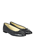 Chanel Metallic Blue Leather Ballerinas, side view