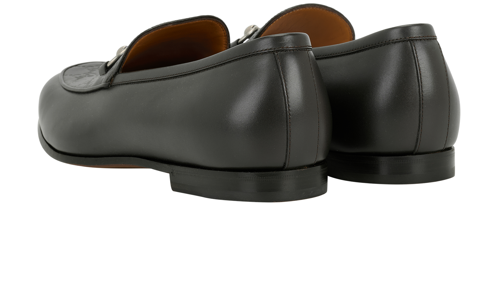 Gucci Jordy GG Loafers, &pound;375, Shoes, Brown, Leather, Back view