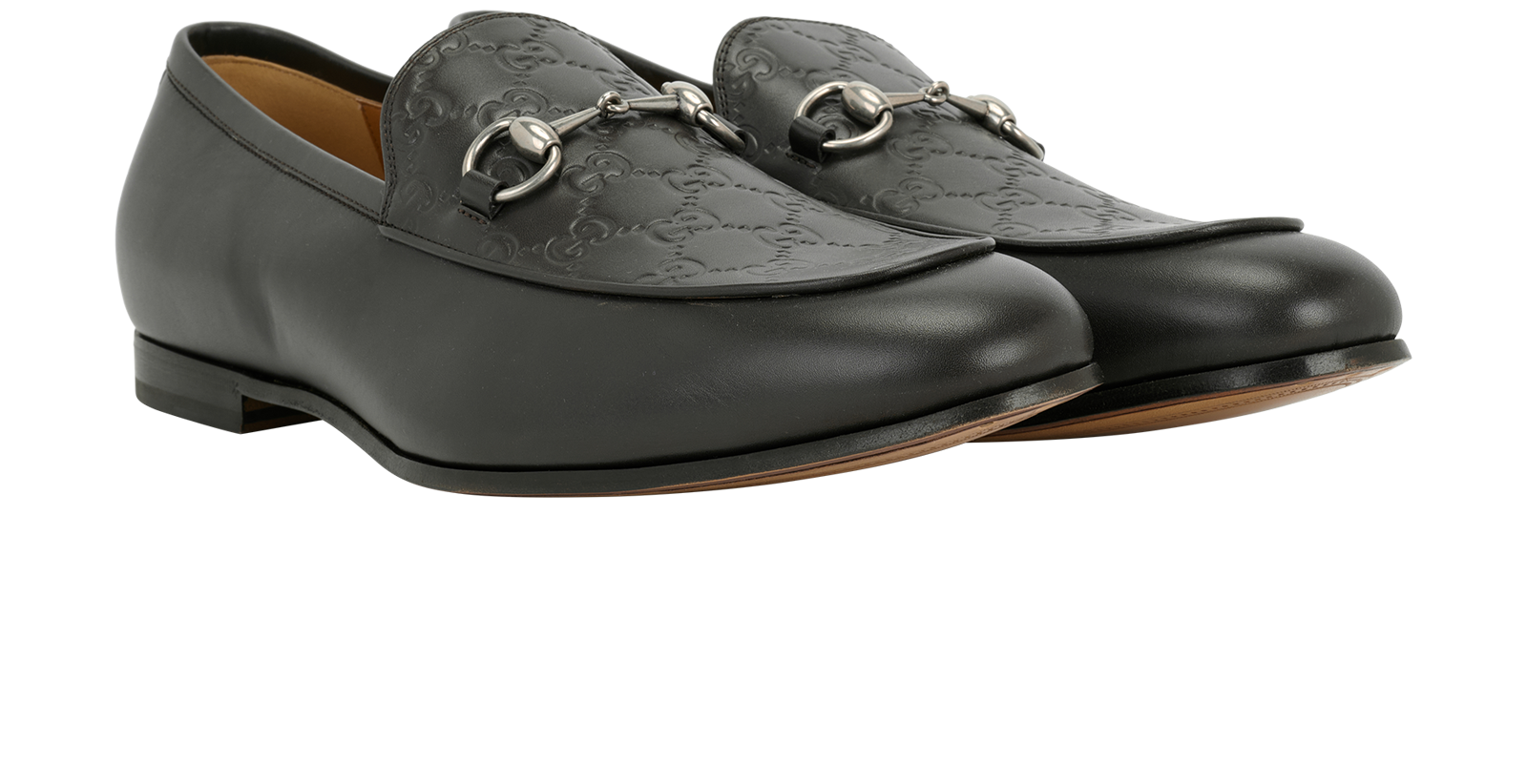 Gucci Jordy GG Loafers, &pound;375, Shoes, Brown, Leather, Side view