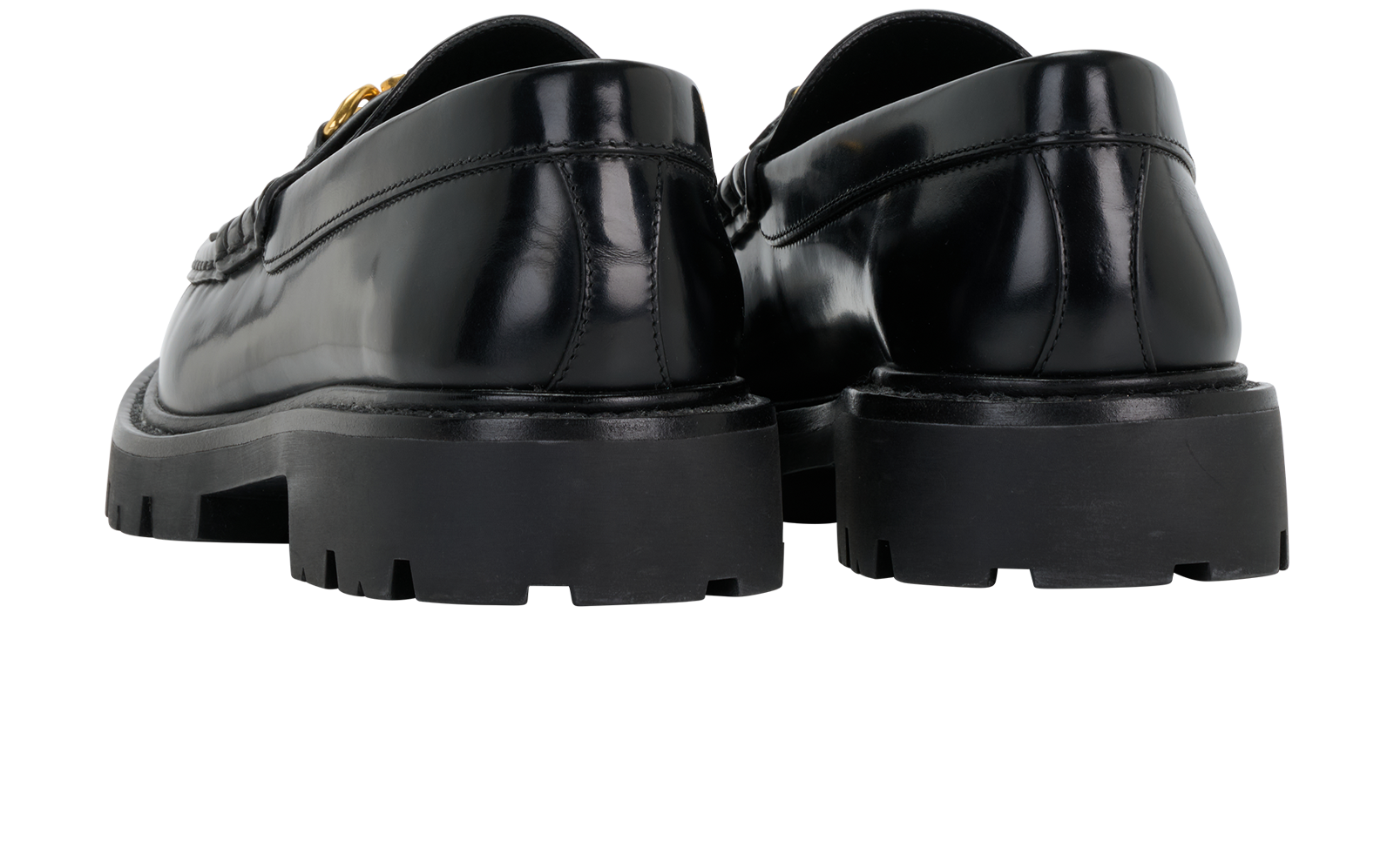 Celine Margaret Loafers, &pound;410, Shoes, Black, Leather, Back view