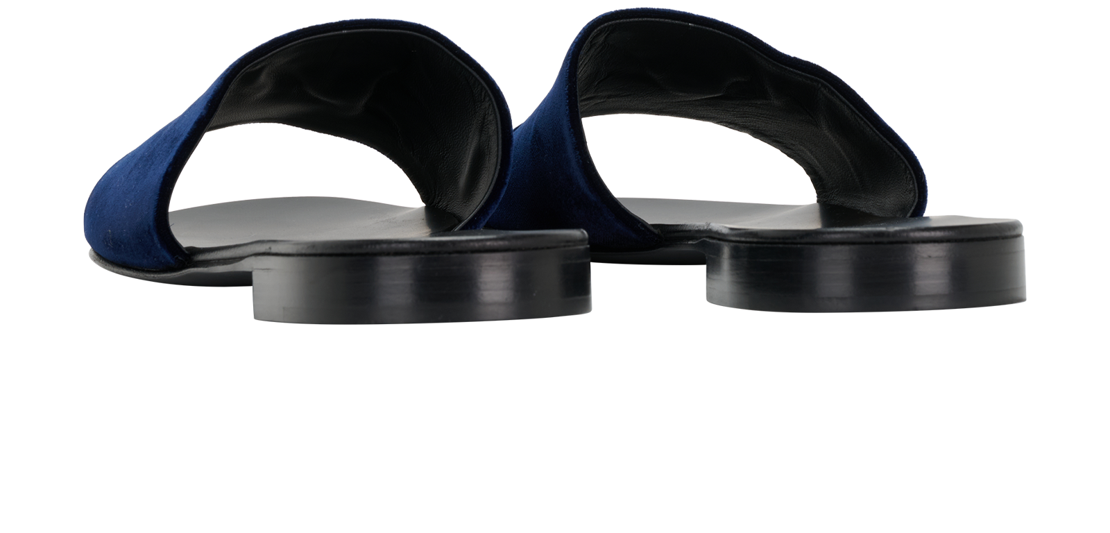 Giuseppe Zanotti Logo Slides, &pound;150, Shoes, Navy, Velvet, Back view