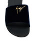 Giuseppe Zanotti Logo Slides, &pound;150, Shoes, Navy, Velvet, Other view