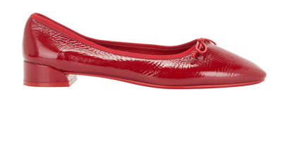 Christian Louboutin Sweetie Jane Ballerinas, &pound;220, Shoes, Red, Leather, Front view