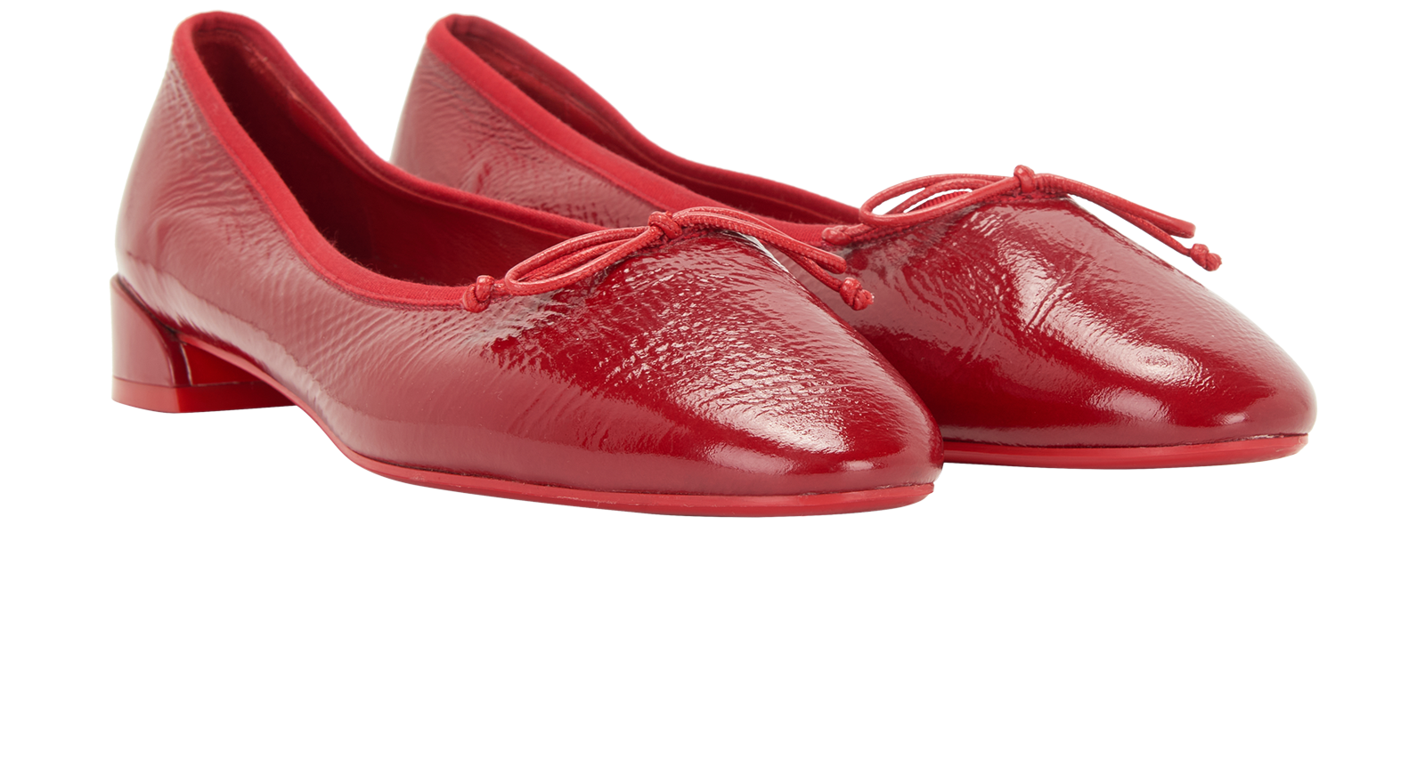 Christian Louboutin Sweetie Jane Ballerinas, &pound;220, Shoes, Red, Leather, Side view