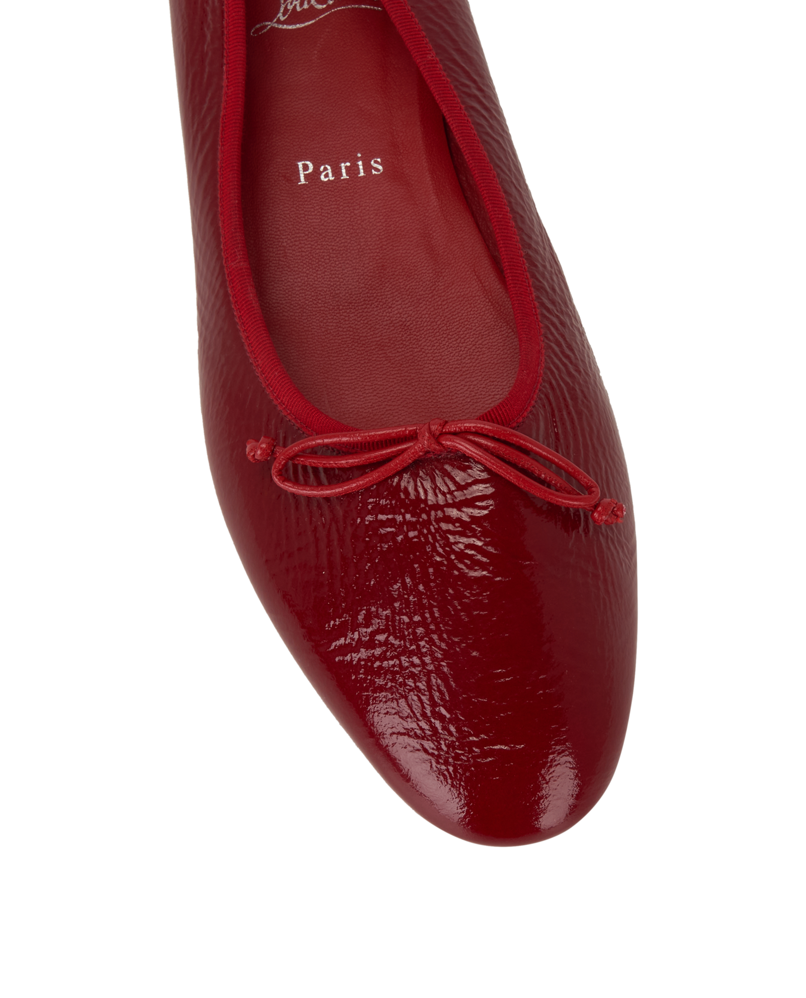 Christian Louboutin Sweetie Jane Ballerinas, &pound;220, Shoes, Red, Leather, Other view