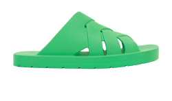 Bottega Veneta Interwoven Sliders, Mens, Rubber, Green, UK10, DB, 2*