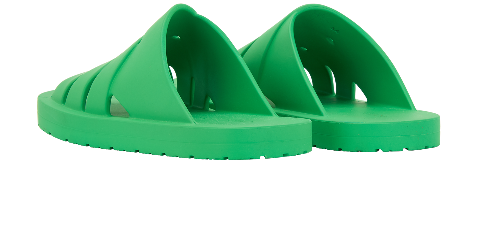 Bottega Veneta Interwoven Sliders, &pound;90, Shoes, Green, Rubber, Back view