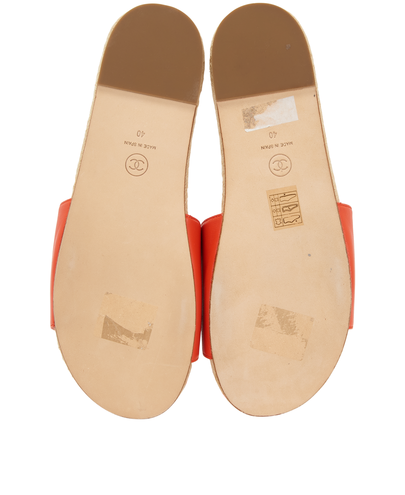 Chanel CC Espadrille Slides, &pound;450, Shoes, Red, Leather, Top view
