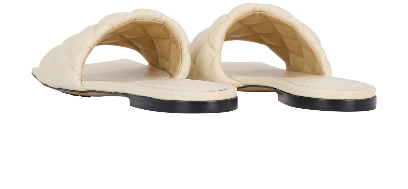Bottega Veneta Padded Sandals, &pound;250, Shoes, Cream, Leather, Back view