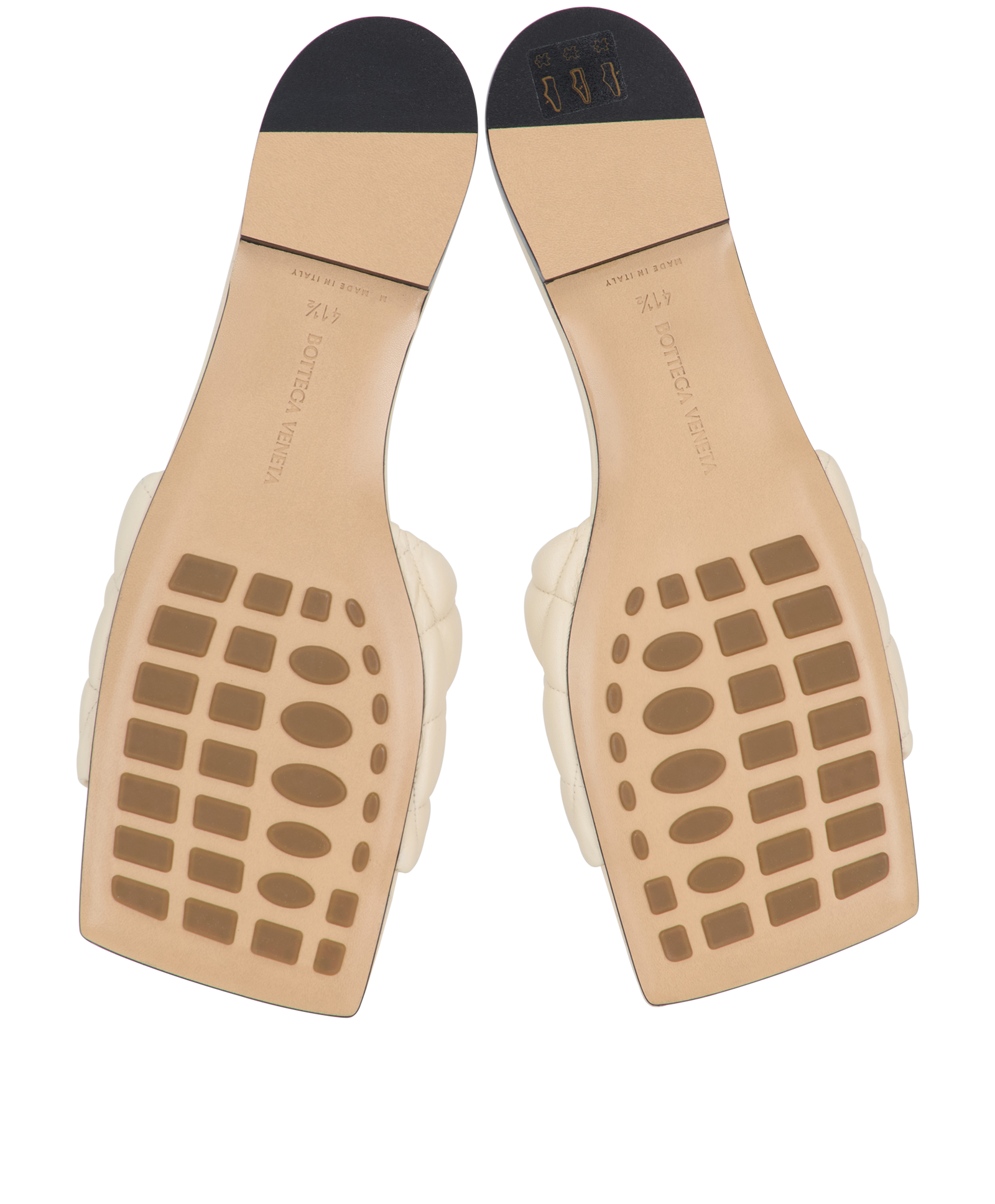 Bottega Veneta Padded Sandals, &pound;250, Shoes, Cream, Leather, Top view